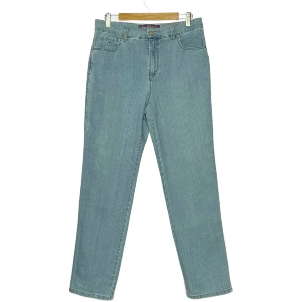 👖Gloria Vanderbilt Amanda Classic Straight Jeans Lucca (Light Blue) Size 12 - Picture 3 of 11